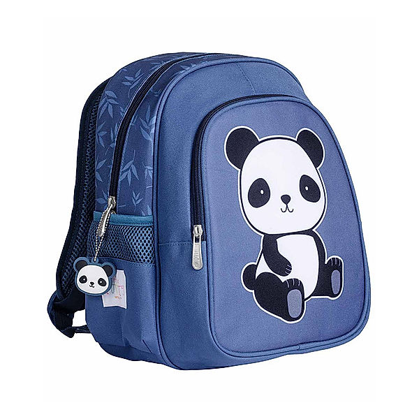 A Little Lovely Company Kinderrucksack PANDA (27x32x19) isoliert in blau