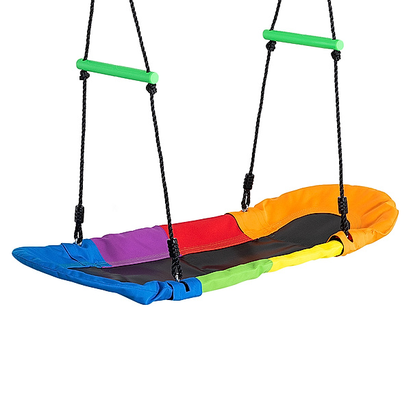 Outsunny Kinderschaukel mit einstellbaren Seilen bunt (Farbe: mehrfarbig)