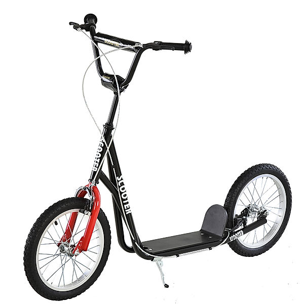 Homcom Kinderscooter mit Handbremse (Farbe: schwarz)