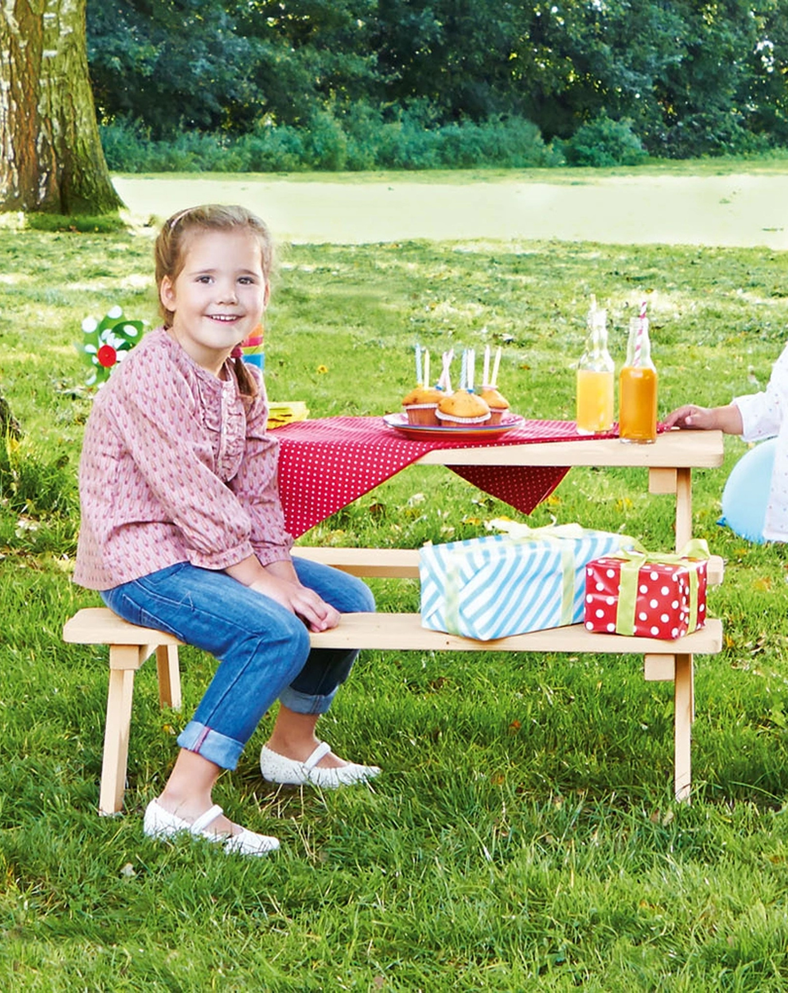 Kindersitzgarnitur Nicki für 4 Kinder kaufen Farbe: natur