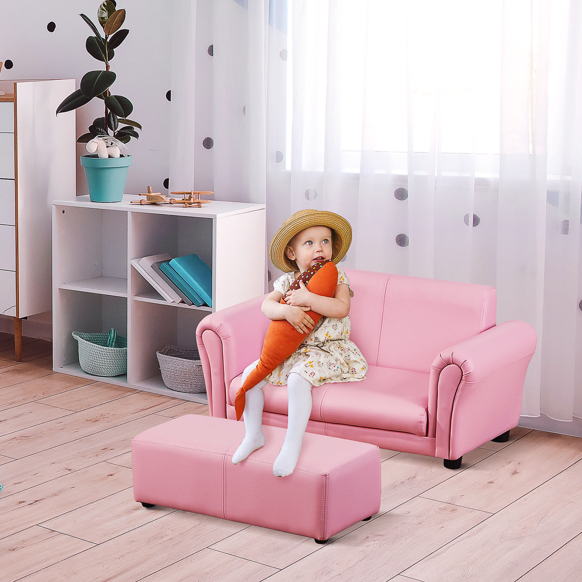 Kindersofa mit Hocker Farbe: rosa jetzt bei Weltbild.de bestellen