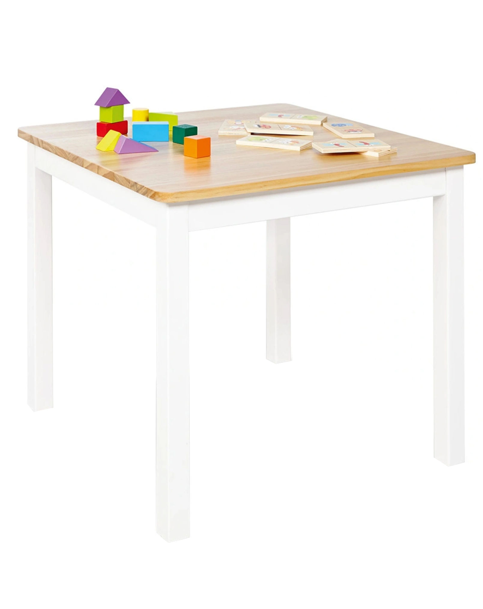 Kindertisch Fenna 57 x 57 cm Farbe: weiß natur kaufen