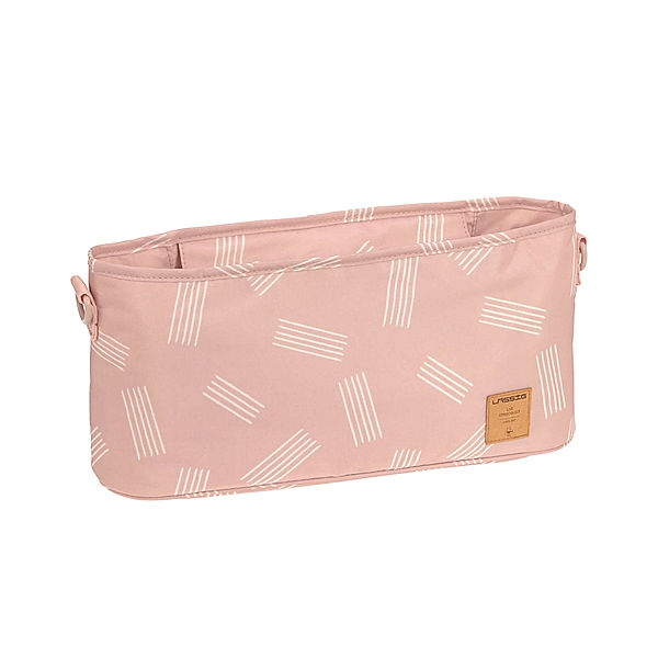 Lässig Kinderwagen-Organizer SOFT STRIPES (36x13x17) in rose