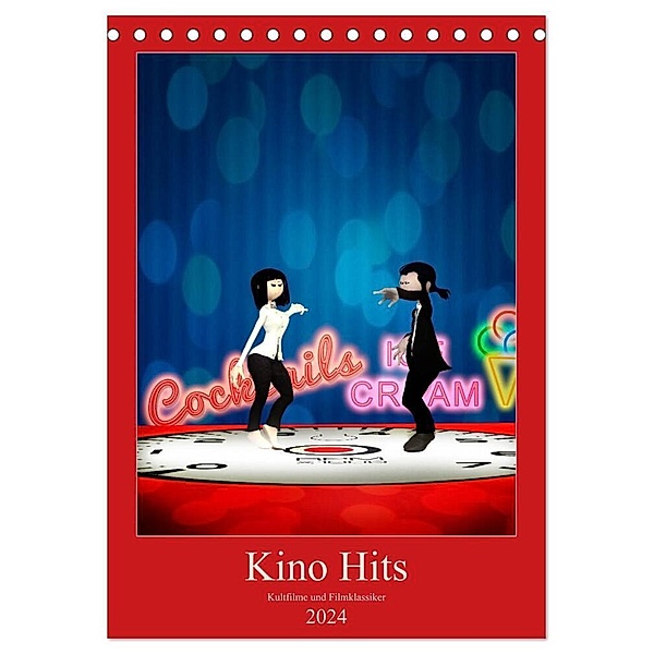 Kino Hits (Tischkalender 2024 DIN A5 hoch), CALVENDO Monatskalender, Norbert Buch