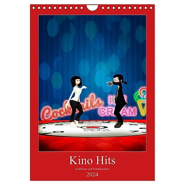 Kino Hits (Wandkalender 2024 DIN A4 hoch), CALVENDO Monatskalender, Norbert Buch