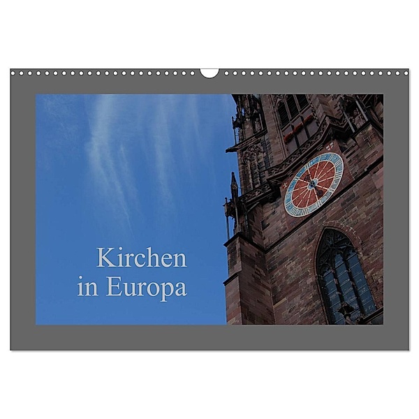 Kirchen in Europa (Wandkalender 2024 DIN A3 quer), CALVENDO Monatskalender, Dietmar Falk
