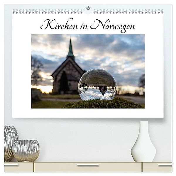 Kirchen in Norwegen (hochwertiger Premium Wandkalender 2024 DIN A2 quer), Kunstdruck in Hochglanz, Dirk rosin