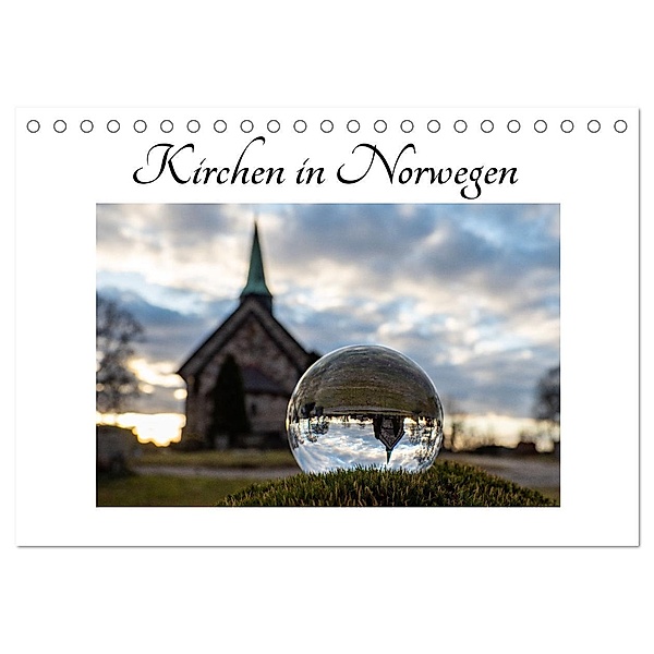 Kirchen in Norwegen (Tischkalender 2024 DIN A5 quer), CALVENDO Monatskalender, Dirk rosin