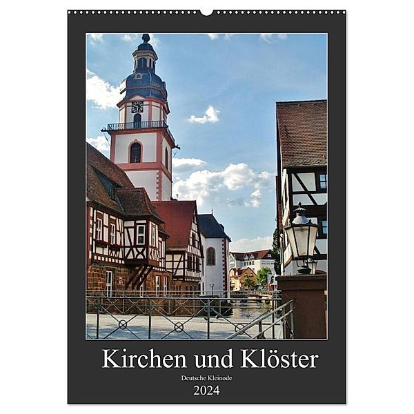 Kirchen und Klöster deutsche Kleinode (Wandkalender 2024 DIN A2 hoch), CALVENDO Monatskalender, Andrea Janke