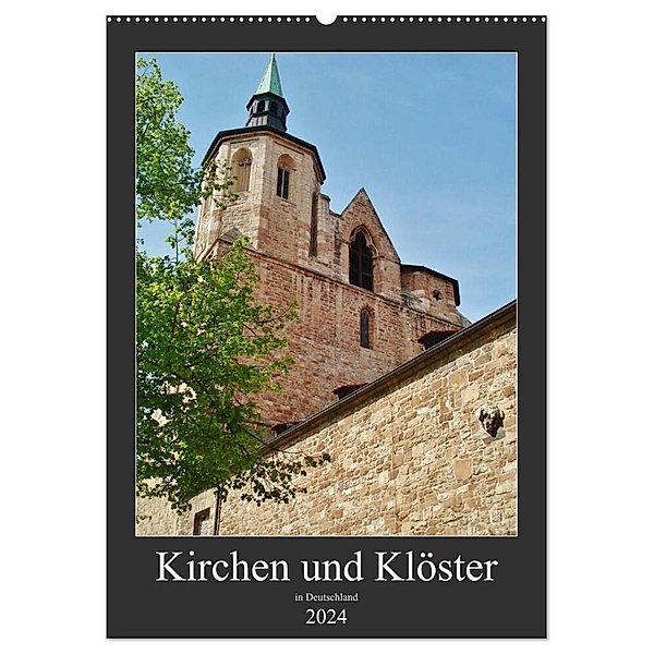 Kirchen und Klöster in Deutschland (Wandkalender 2024 DIN A2 hoch), CALVENDO Monatskalender, Andrea Janke