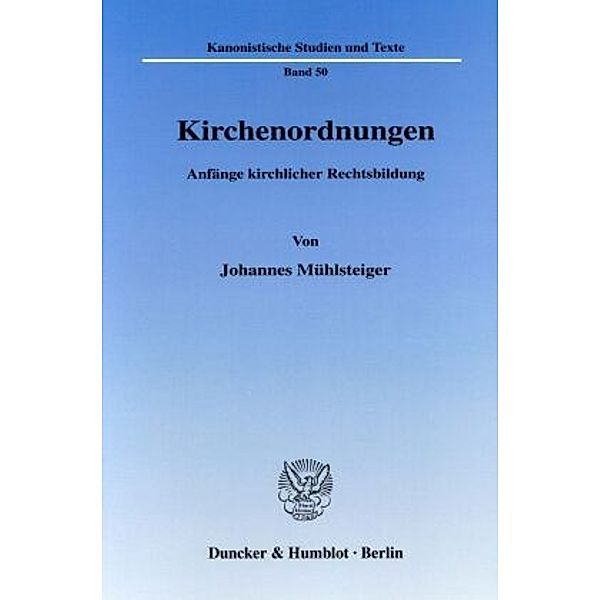 Kirchenordnungen., Johannes Mühlsteiger