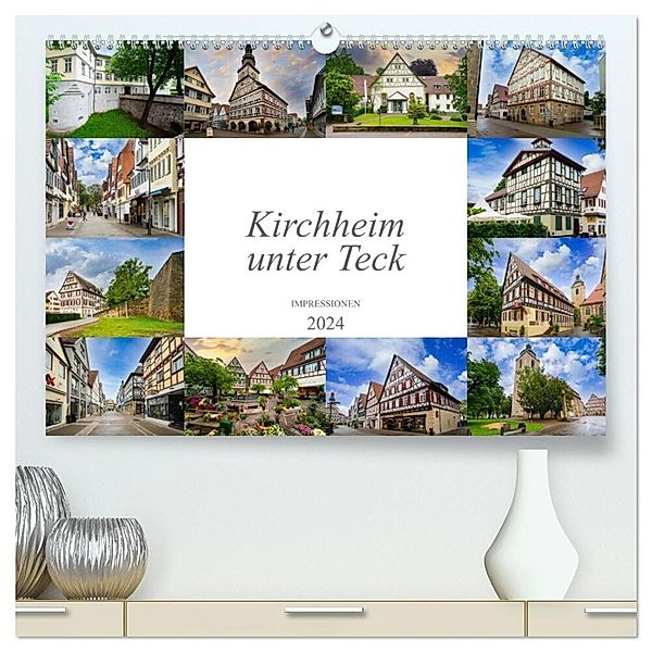 Kirchheim unter Teck Impressionen (hochwertiger Premium Wandkalender 2024 DIN A2 quer), Kunstdruck in Hochglanz, Dirk Meutzner