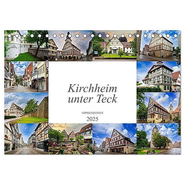 Kirchheim unter Teck Impressionen (Tischkalender 2025 DIN A5 quer), CALVENDO Monatskalender, Calvendo, Dirk Meutzner