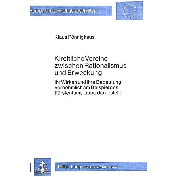 Kirchliche Vereine zwischen Rationalismus und Erweckung, Klaus Poennighaus