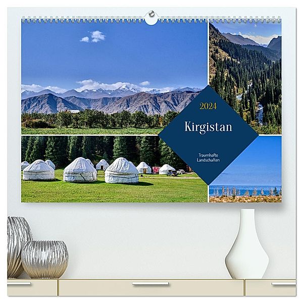 Kirgistan - Traumhafte Landschaften (hochwertiger Premium Wandkalender 2024 DIN A2 quer), Kunstdruck in Hochglanz, Calvendo