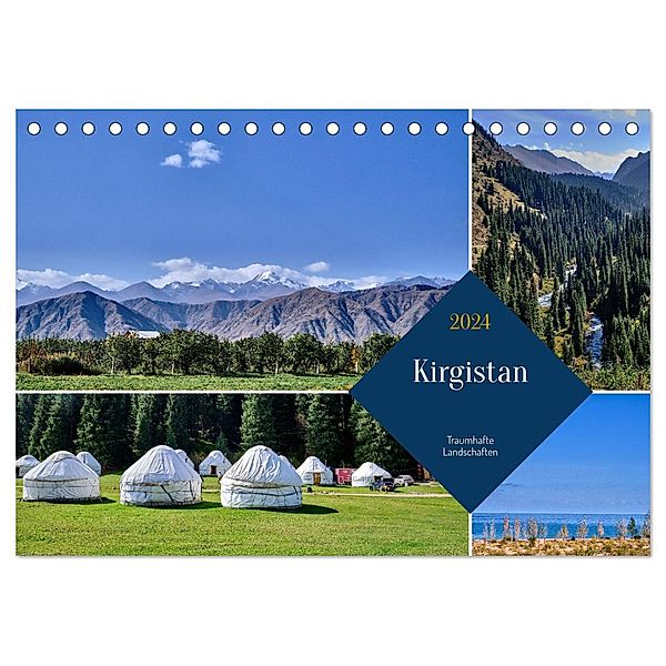 Kirgistan - Traumhafte Landschaften (Tischkalender 2024 DIN A5 quer), CALVENDO Monatskalender, Calvendo