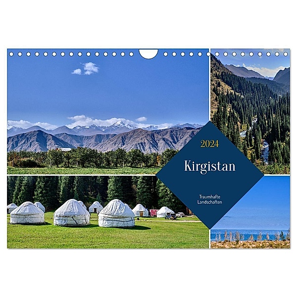 Kirgistan - Traumhafte Landschaften (Wandkalender 2024 DIN A4 quer), CALVENDO Monatskalender, Calvendo