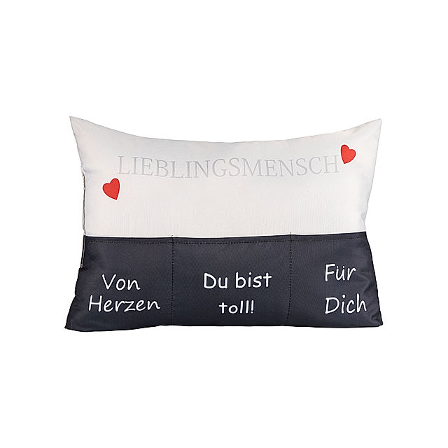 Kissen Lieblingsmensch grau, 49x35cm bestellen | Weltbild.de