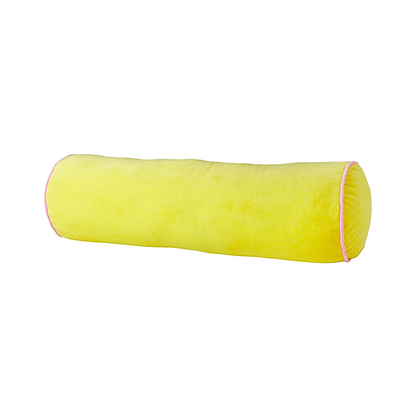 rice Kissenrolle PIPING - LARGE (80x25) in yellow/pink
