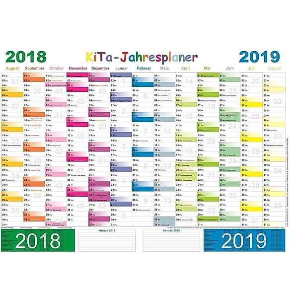 KITA-Jahresplaner 2018/2019