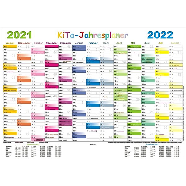 Kita-Jahresplaner 2021/2022