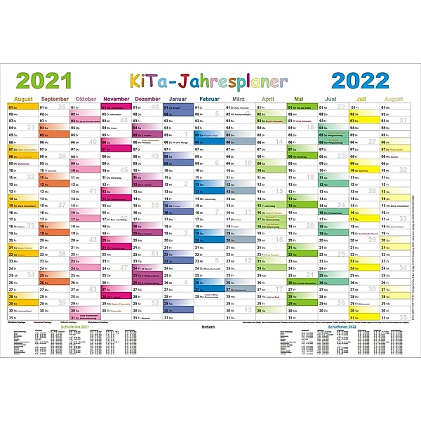 Kita-Jahresplaner 2021/2022-Set