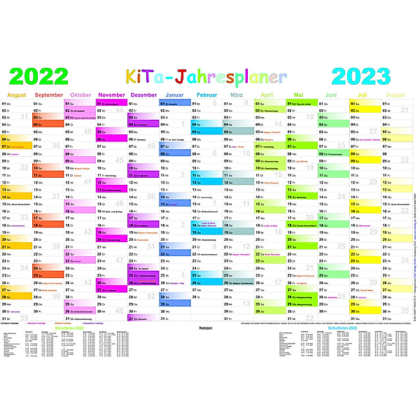 Kita-Jahresplaner 2022/2023