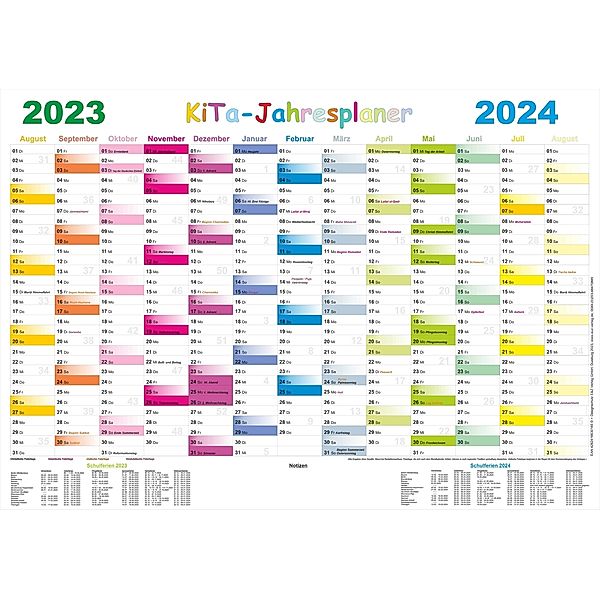 Kita-Jahresplaner 2023/2024-Set, m. 2 Beilage, 2 Teile