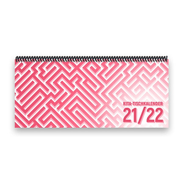 Kita-Tischkalender 2021/22 XL (Labyrinth, rosa)