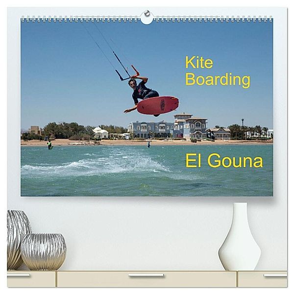 Kite Boarding El Gouna (hochwertiger Premium Wandkalender 2024 DIN A2 quer), Kunstdruck in Hochglanz, Franz Faltermaier