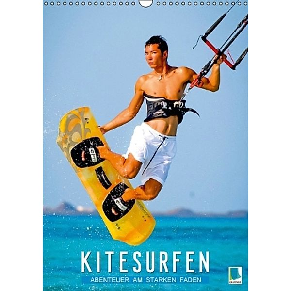 Kitesurfen Abenteuer am starken Faden (Wandkalender 2015 DIN A3 hoch), Calvendo