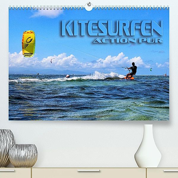 Kitesurfen - Action pur (Premium, hochwertiger DIN A2 Wandkalender 2023, Kunstdruck in Hochglanz), Renate Bleicher