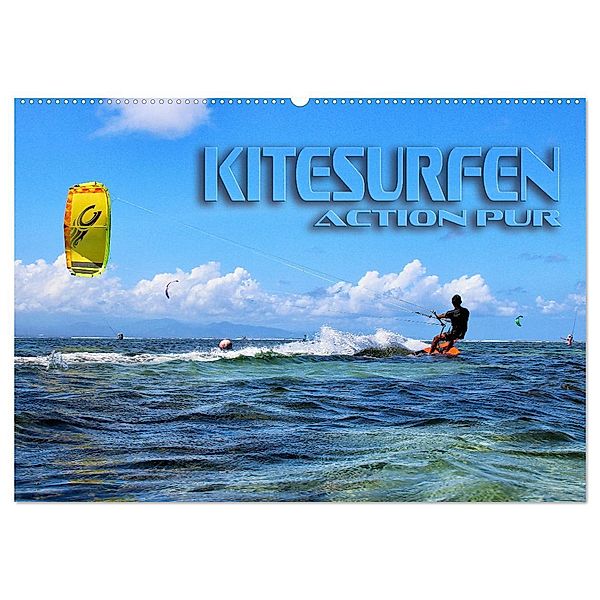 Kitesurfen - Action pur (Wandkalender 2024 DIN A2 quer), CALVENDO Monatskalender, Renate Bleicher