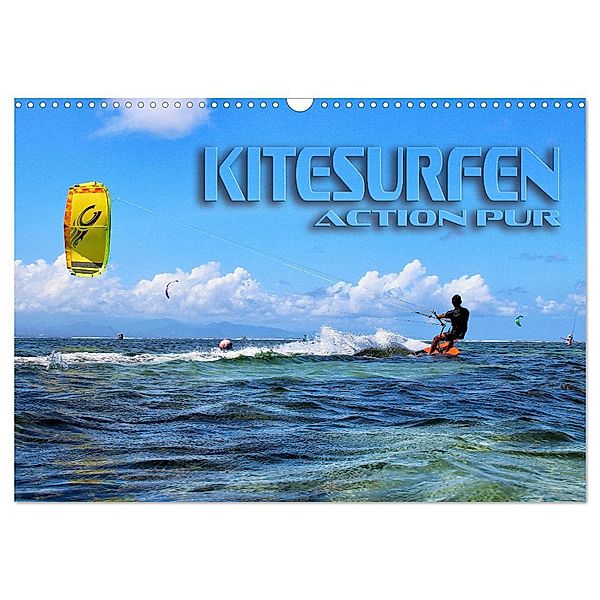 Kitesurfen - Action pur (Wandkalender 2024 DIN A3 quer), CALVENDO Monatskalender, Renate Bleicher