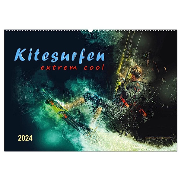 Kitesurfen extrem cool (Wandkalender 2024 DIN A2 quer), CALVENDO Monatskalender, Peter Roder