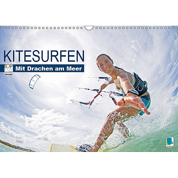 Kitesurfen: Mit Drachen am Meer (Wandkalender 2019 DIN A3 quer), Calvendo