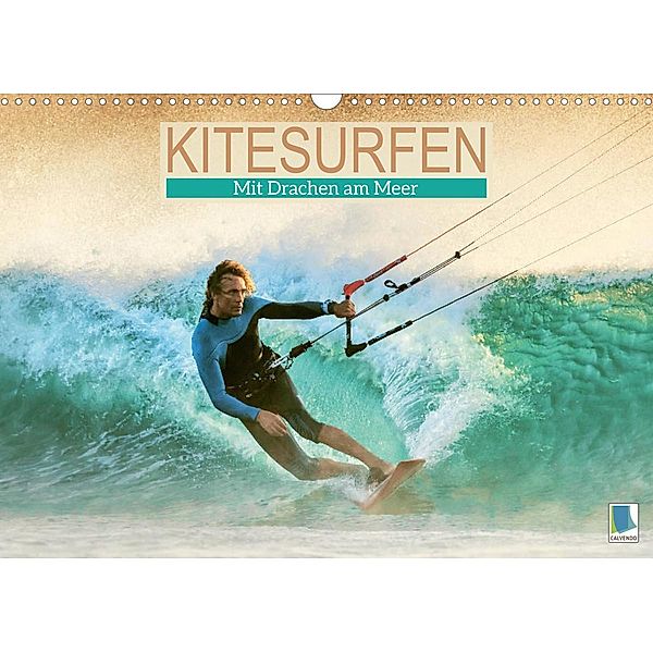 Kitesurfen: Mit Drachen am Meer (Wandkalender 2022 DIN A3 quer), Calvendo