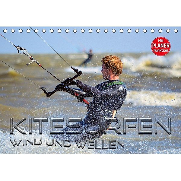 Kitesurfen - Wind und Wellen (Tischkalender 2021 DIN A5 quer), Renate Bleicher