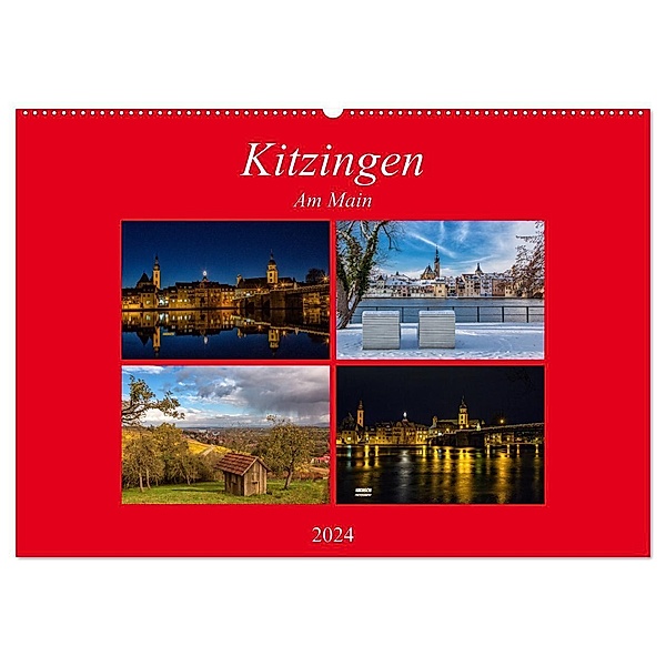 Kitzingen am Main (Wandkalender 2024 DIN A2 quer), CALVENDO Monatskalender, hans will