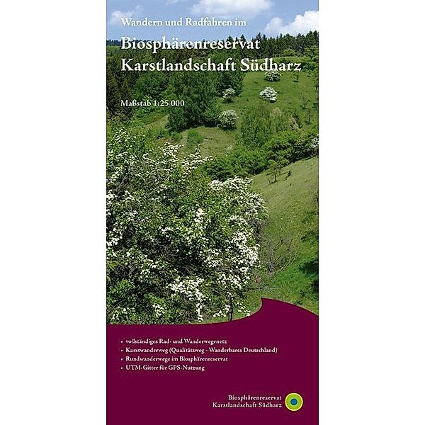 KKV Rad- und Wanderkarte Biosphärenreservat Karstlandschaft Südharz