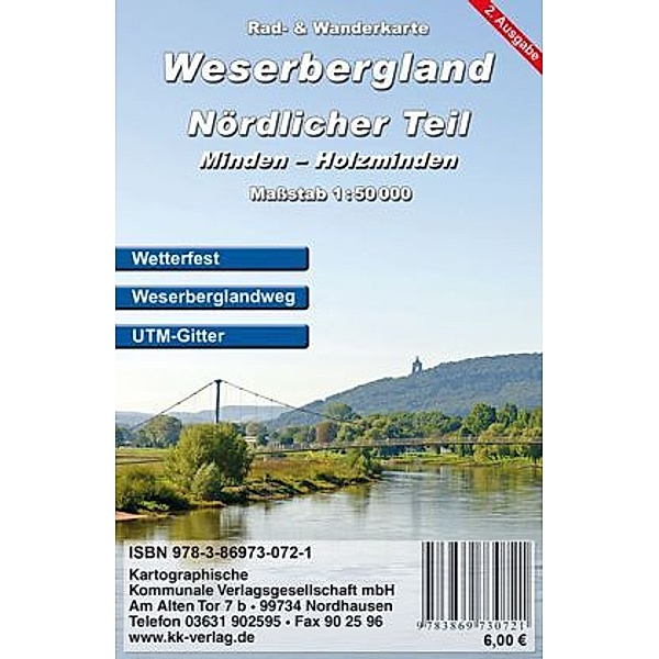 KKV Rad- und Wanderkarte / KKV Rad- und Wanderkarte Weserbergland, Nördlicher Teil.Tl.2