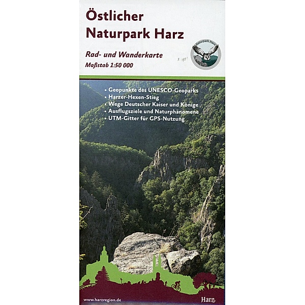 KKV Rad- und Wanderkarte Östlicher Naturpark Harz