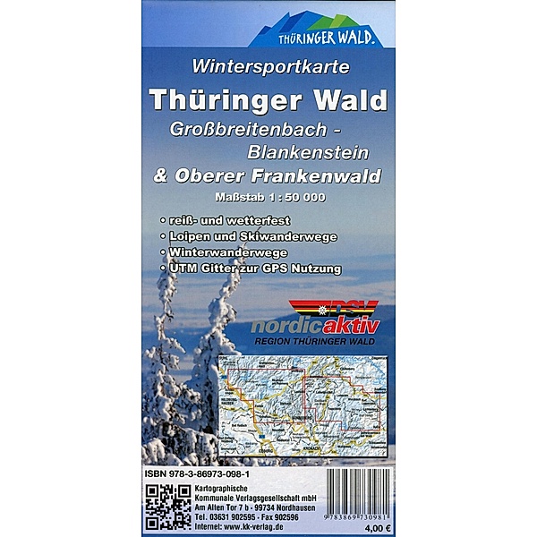 KKV Wintersportkarte Thüringer Wald, Großbreitenbach - Blankenstein & Oberer Frankenwald