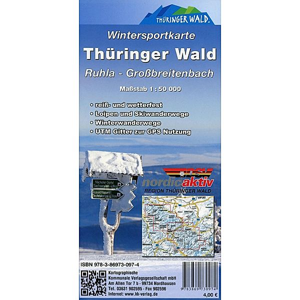 KKV Wintersportkarte Thüringer Wald, Ruhla - Grossbreitenbach