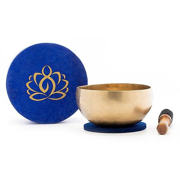 Klangschalen-Set in Box blau Meditation M 5184