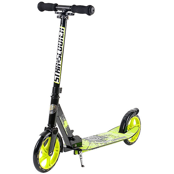 STAR-SCOOTER Klapproller CITY SCOOTER in schwarz/limette