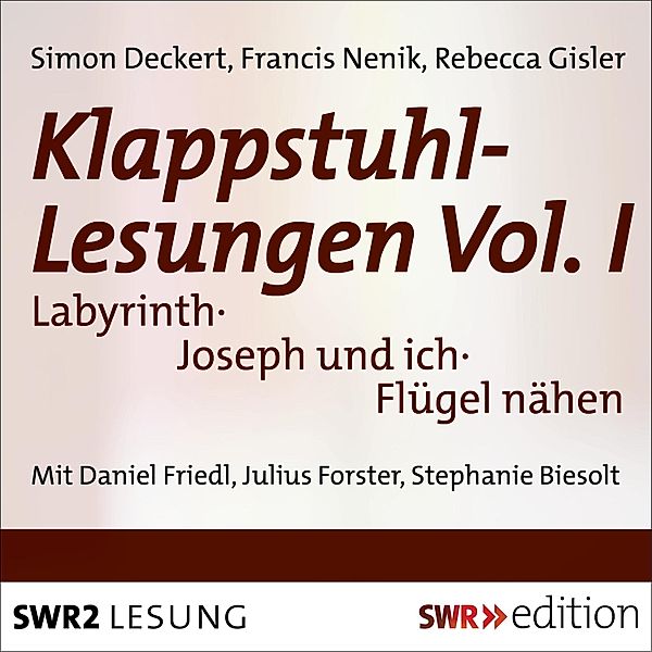 Klappstuhllesungen Vol.1, Francis Nenik, Rebecca Gisler, Simon Deckert