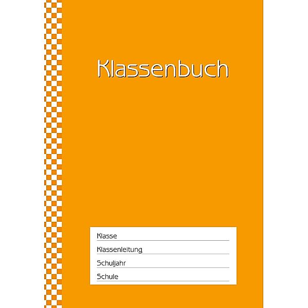 Klassenbuch Standard, Umschlagfarbe: orange