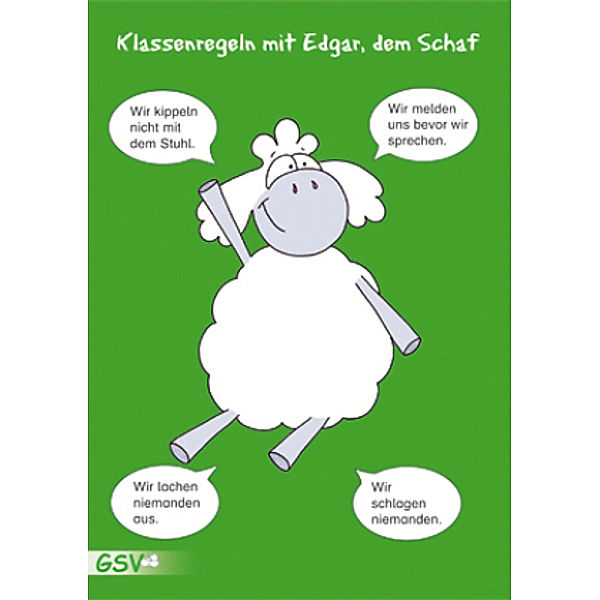 Klassenregeln mit Edgar, dem Schaf, 4 Poster