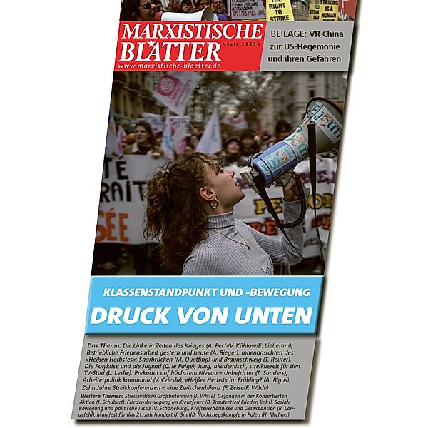 Klassenstandpunkt und -bewegung - Druck von unten / Marxistische Blätter Bd.3_2023